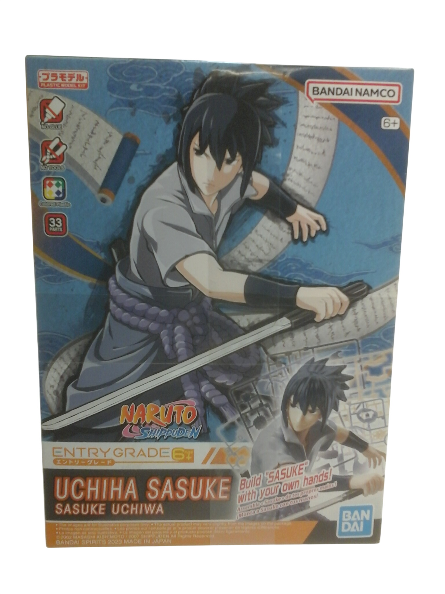 Figurine NARUTO SHIPPUDEN-UCHIHA SASUKE ,Model kit BANDAI NAMCO, GRADE 6+, 33 pieces-neuf Comme neuf -  reconditionné disponible sur Label Emmaüs
